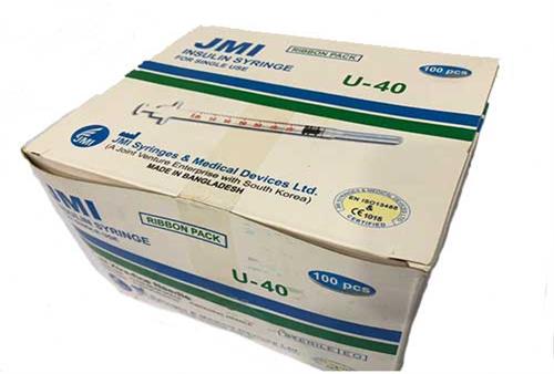 U40 Insulin Syringe 30G (1 Box, 100Pcs)